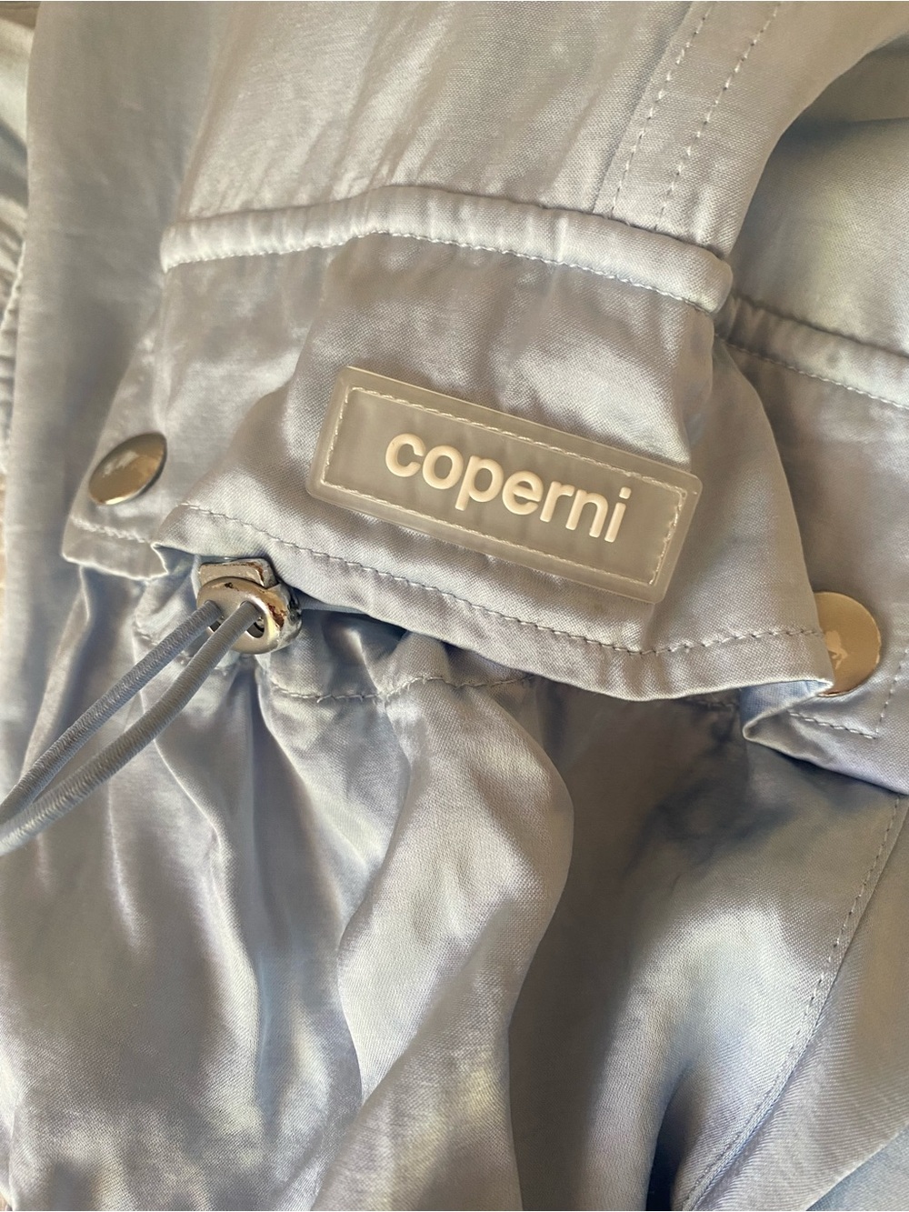 Coperni Light Blue Silk Cargo Maxi Skirt SZ 2 - Picture 6 of 8